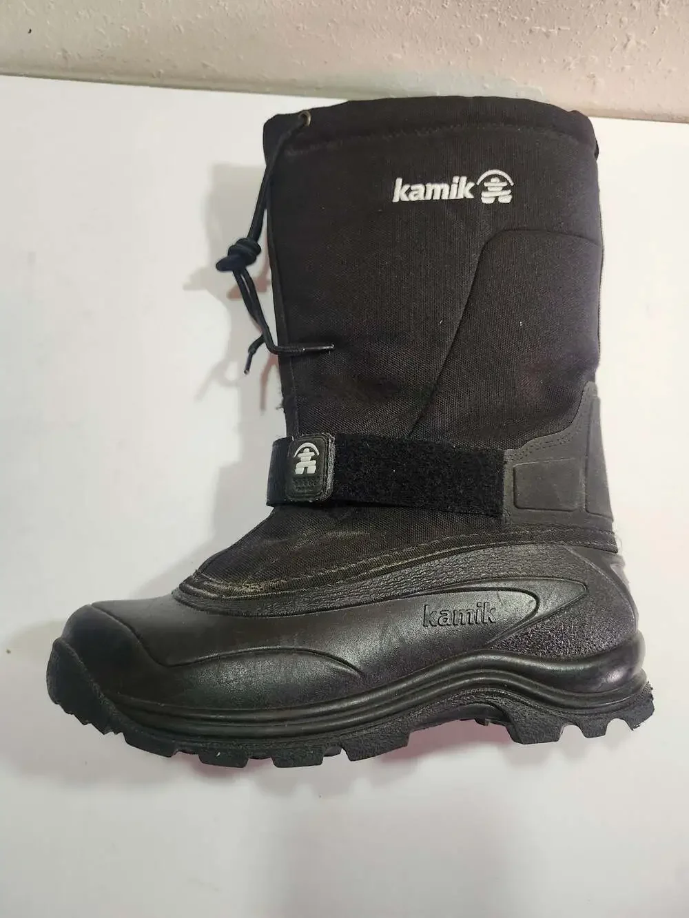 Kamik Black Waterproof Insulated Youth Winter Snow Boots Size 6